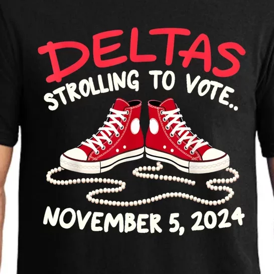 Chucks And Pearls Deltas Strolling To Vote November 5 2024 Pajama Set