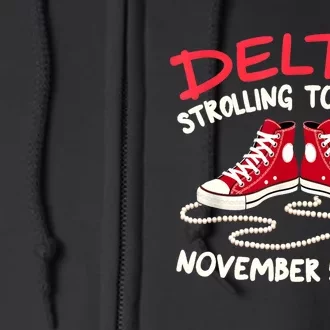 Chucks And Pearls Deltas Strolling To Vote November 5 2024 Full Zip Hoodie