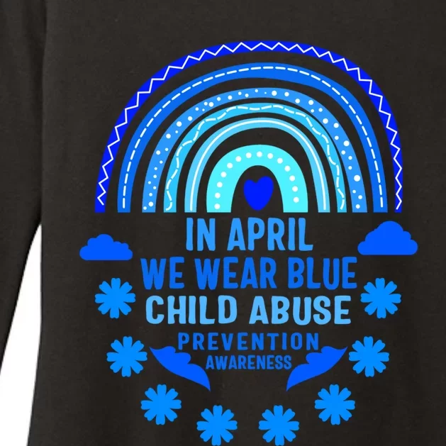 Child Abuse Prevention Month Awareness April Wear The Blue Gift Womens CVC Long Sleeve Shirt