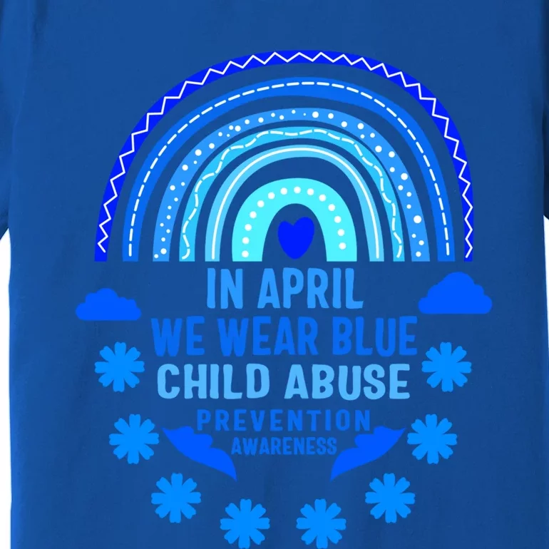 Child Abuse Prevention Month Awareness April Wear The Blue Gift Premium T-Shirt