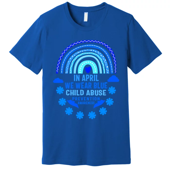 Child Abuse Prevention Month Awareness April Wear The Blue Gift Premium T-Shirt