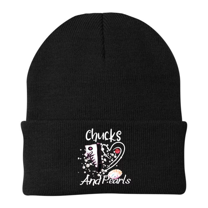 Chucks And Pearls Knit Cap Winter Beanie