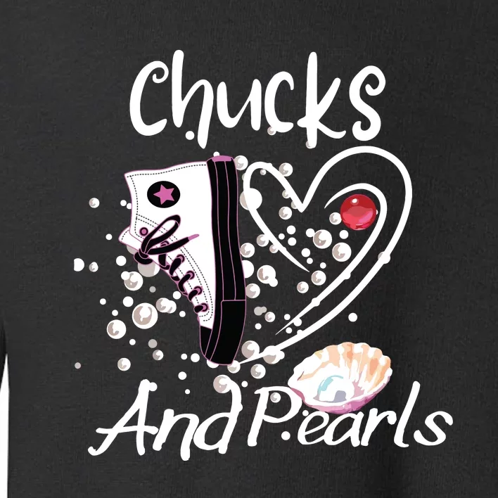 Chucks And Pearls Toddler Sweatshirt