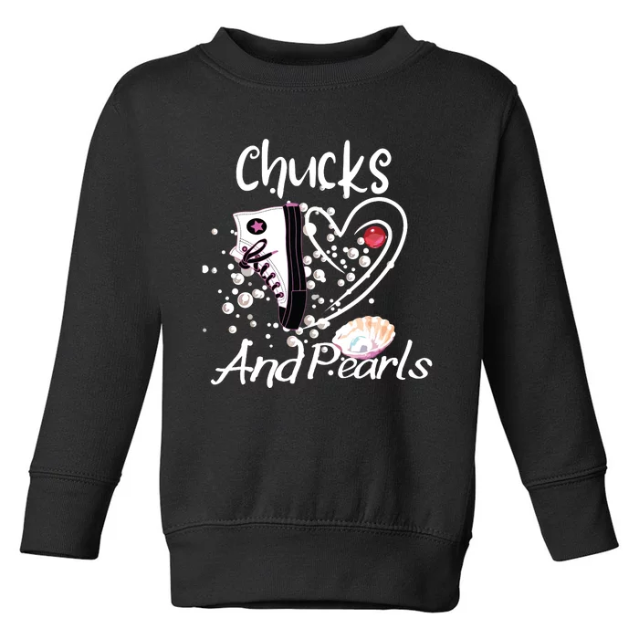 Chucks And Pearls Toddler Sweatshirt