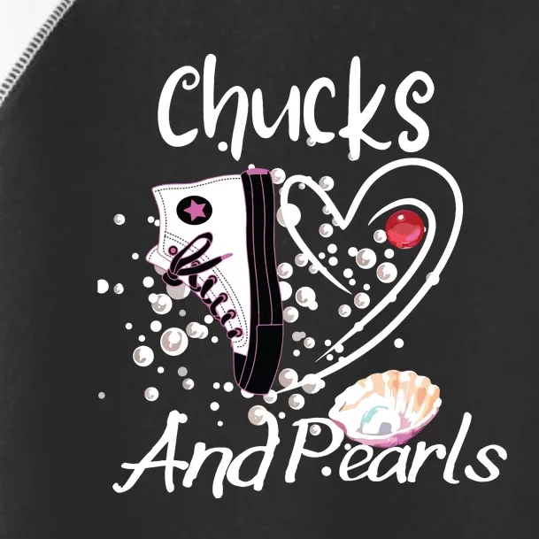 Chucks And Pearls Toddler Fine Jersey T-Shirt