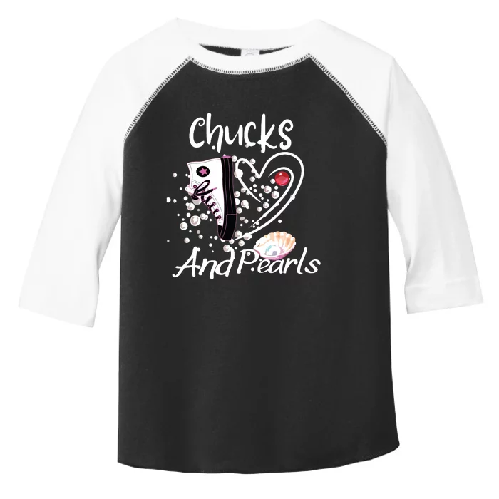 Chucks And Pearls Toddler Fine Jersey T-Shirt