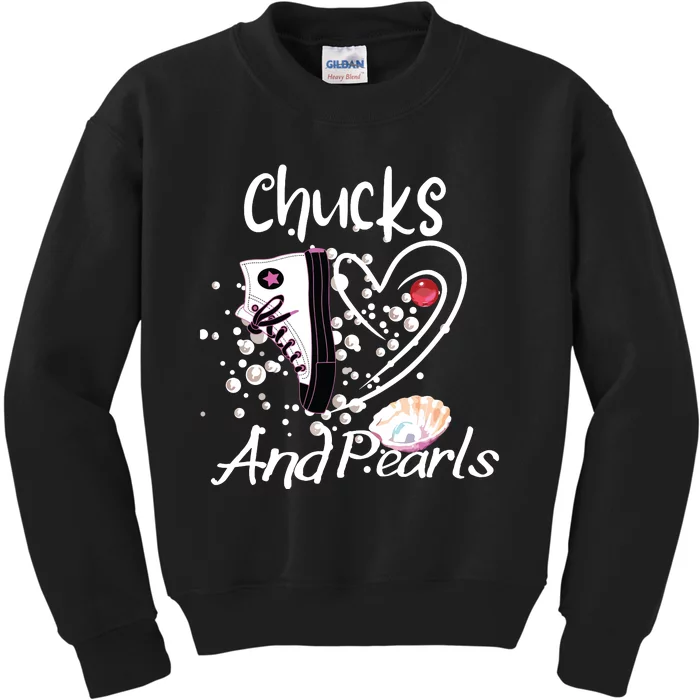 Chucks And Pearls Kids Sweatshirt