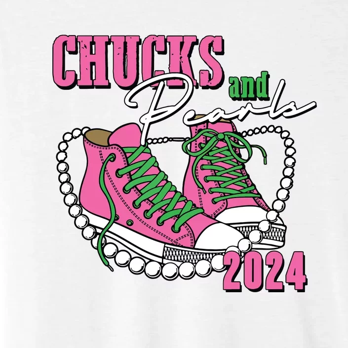 Chucks And Pearls Im With Her Kamala 2024 ChromaSoft Performance T-Shirt