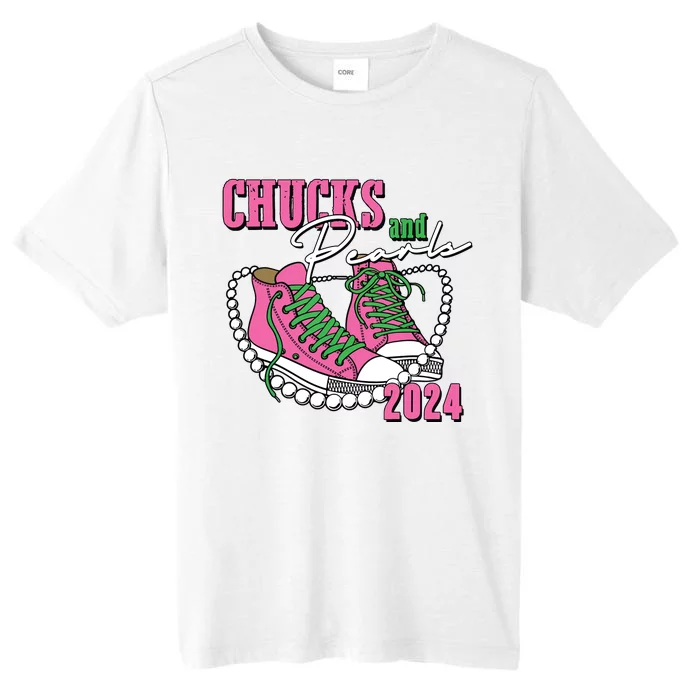 Chucks And Pearls Im With Her Kamala 2024 ChromaSoft Performance T-Shirt