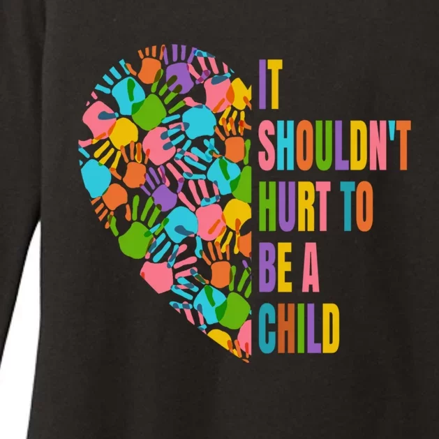 Child Abuse Prevention Month Awareness Cute Gift Funny Gift Womens CVC Long Sleeve Shirt