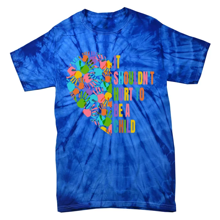 Child Abuse Prevention Month Awareness Cute Gift Funny Gift Tie-Dye T-Shirt