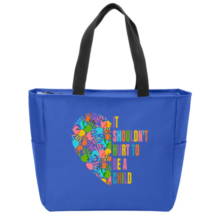 Child Abuse Prevention Month Awareness Cute Gift Funny Gift Zip Tote Bag