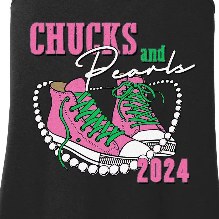 Chucks And Pearls IM With Her Kamala 2024 Ladies Essential Tank