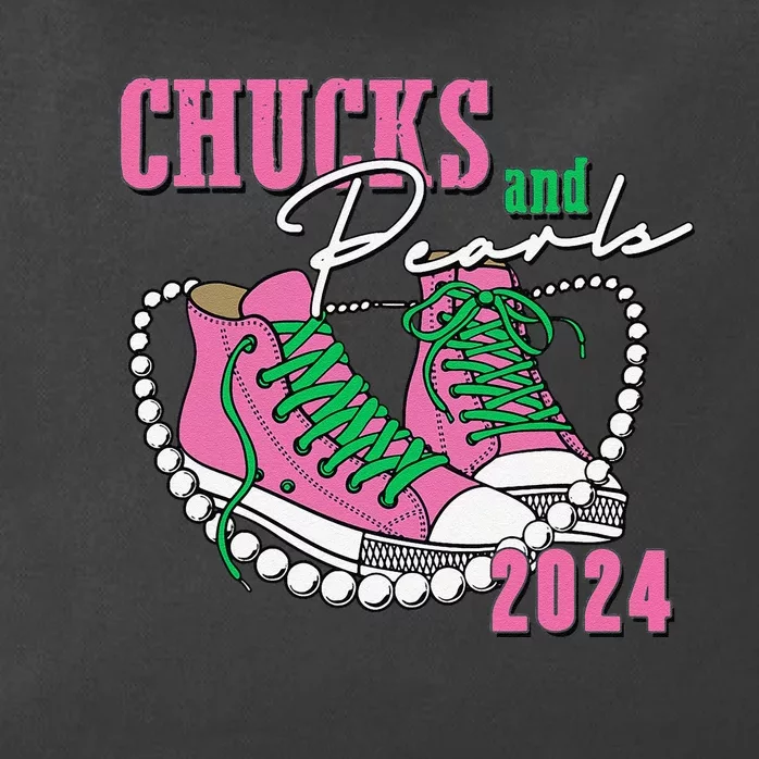 Chucks And Pearls IM With Her Kamala 2024 Zip Tote Bag