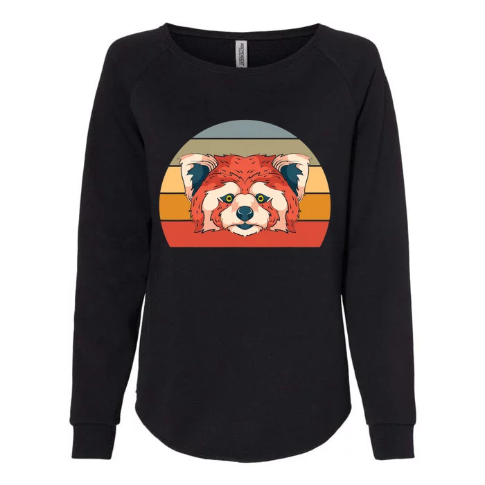 Cute Animal Panda Bear Gift Retro Red Panda Womens California Wash Sweatshirt