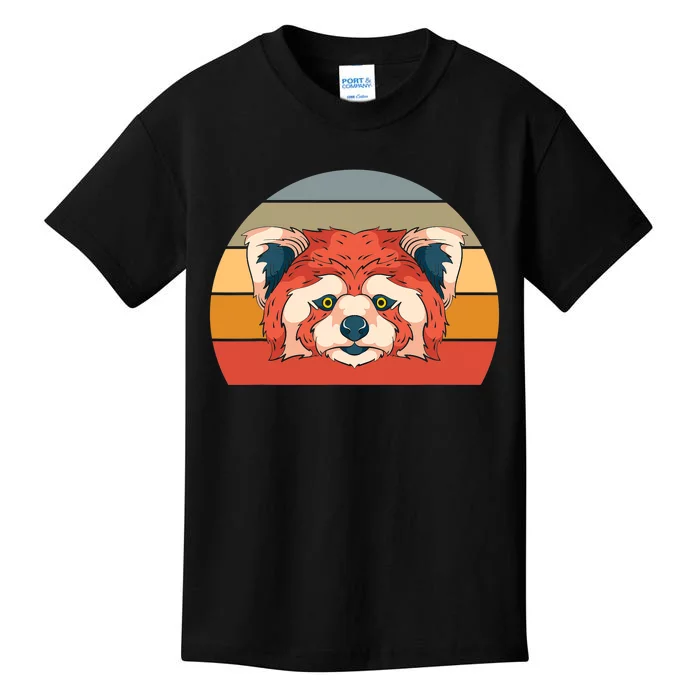 Cute Animal Panda Bear Gift Retro Red Panda Kids T-Shirt