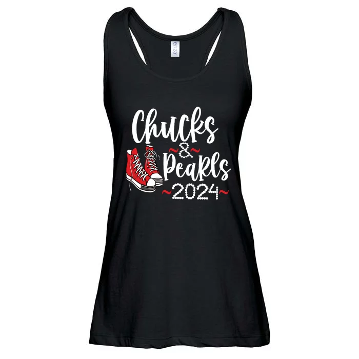 Chucks And Pearls Madam Presidential Election 2024 Ladies Essential Flowy Tank