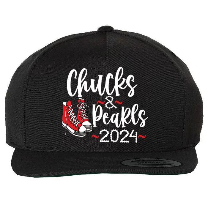 Chucks And Pearls Madam Presidential Election 2024 Wool Snapback Cap