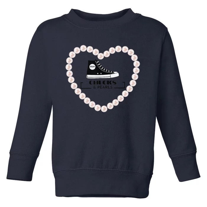 Chucks And Pearls 2024 Toddler Sweatshirt