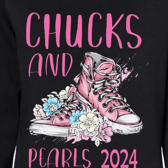 Chucks And Pearls 2024 Cute Women Gifts Womens California Wash Sweatshirt