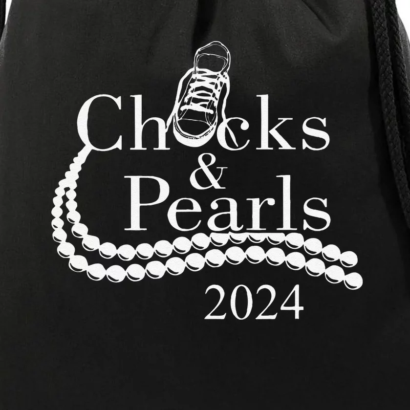 Chucks And Pearls 2024 Gifts Drawstring Bag