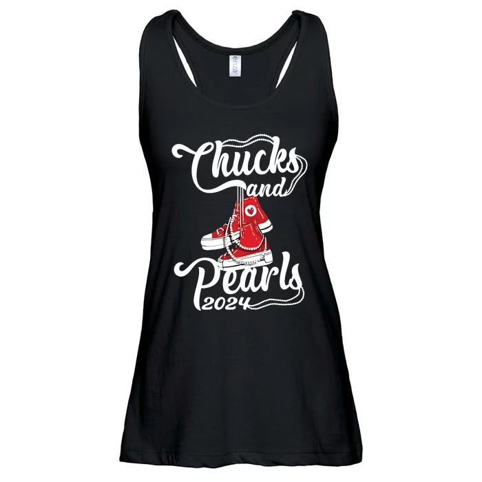 Chucks And Pearls Kamala Harris 2024 Support Ladies Essential Flowy Tank