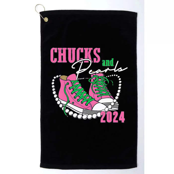 Chucks And Pearls IM With Her 2024 Platinum Collection Golf Towel