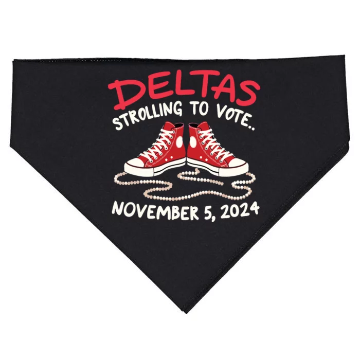 Chucks And Pearls Deltas Strolling To Vote November 5 2024 USA-Made Doggie Bandana