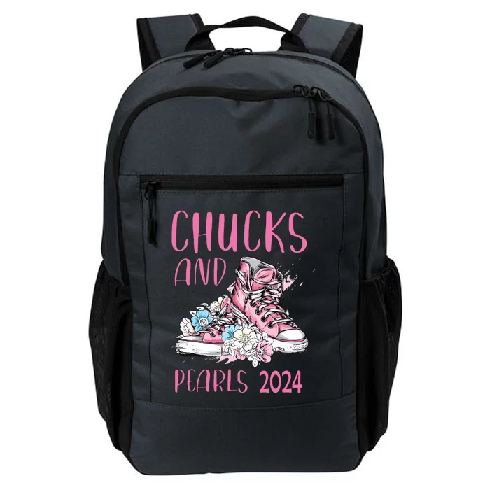 Chucks And Pearls 2024 Cute Women Gifts Daily Commute Backpack