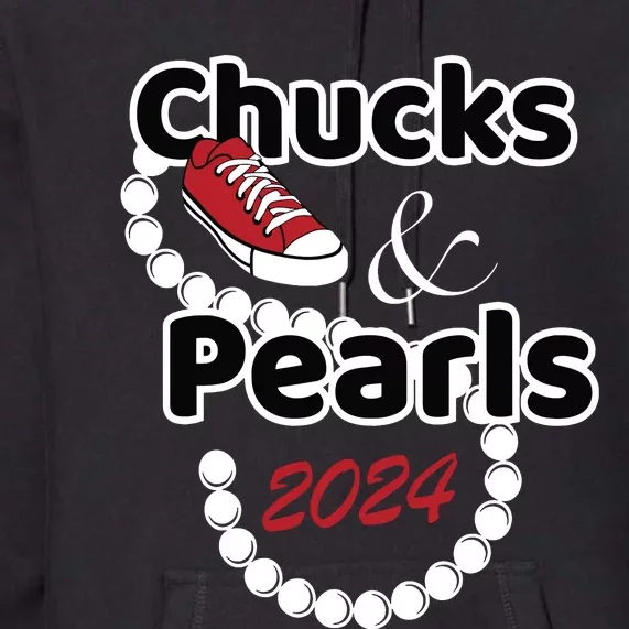 Chucks And Pearls Cute Women 2024 Premium Hoodie