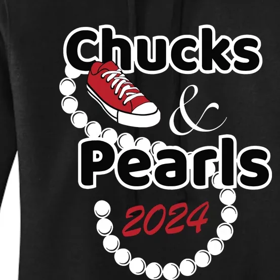 Chucks And Pearls Cute Women 2024 Women's Pullover Hoodie