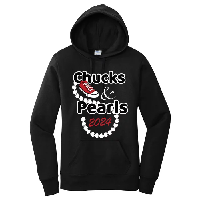 Chucks And Pearls Cute Women 2024 Women's Pullover Hoodie