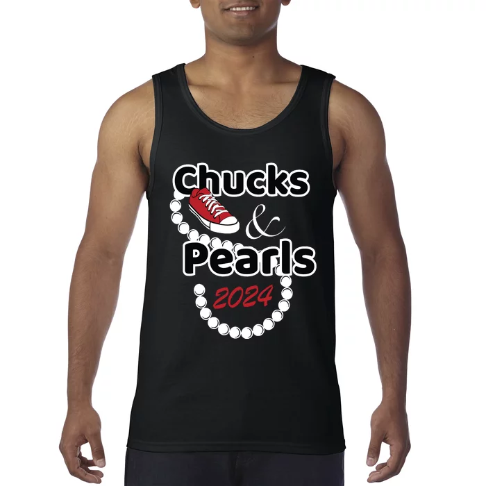 Chucks And Pearls Cute Women 2024 Tank Top