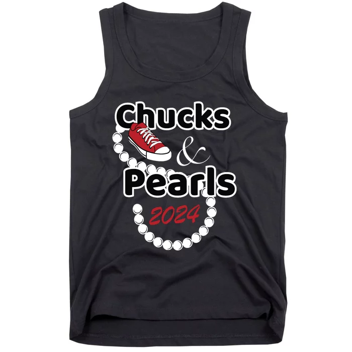 Chucks And Pearls Cute Women 2024 Tank Top