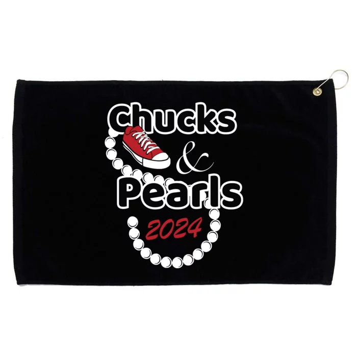 Chucks And Pearls Cute Women 2024 Grommeted Golf Towel