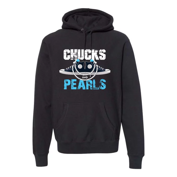 Chucks And Pearls Kamala Harris Vp Inauguration Premium Hoodie