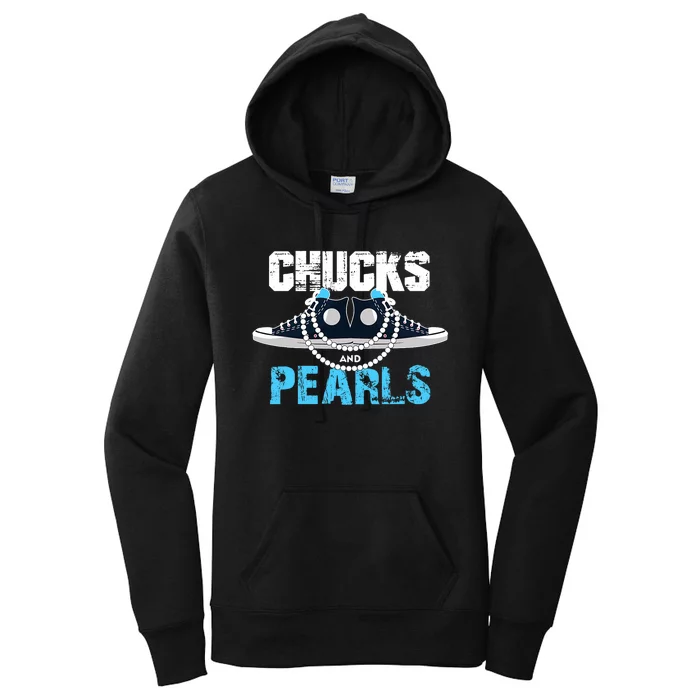 Chucks And Pearls Kamala Harris Vp Inauguration Women's Pullover Hoodie