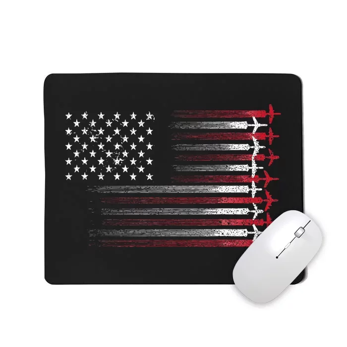 Cute Airplane Pilot Art For Women Aviation 4th Of July Mousepad