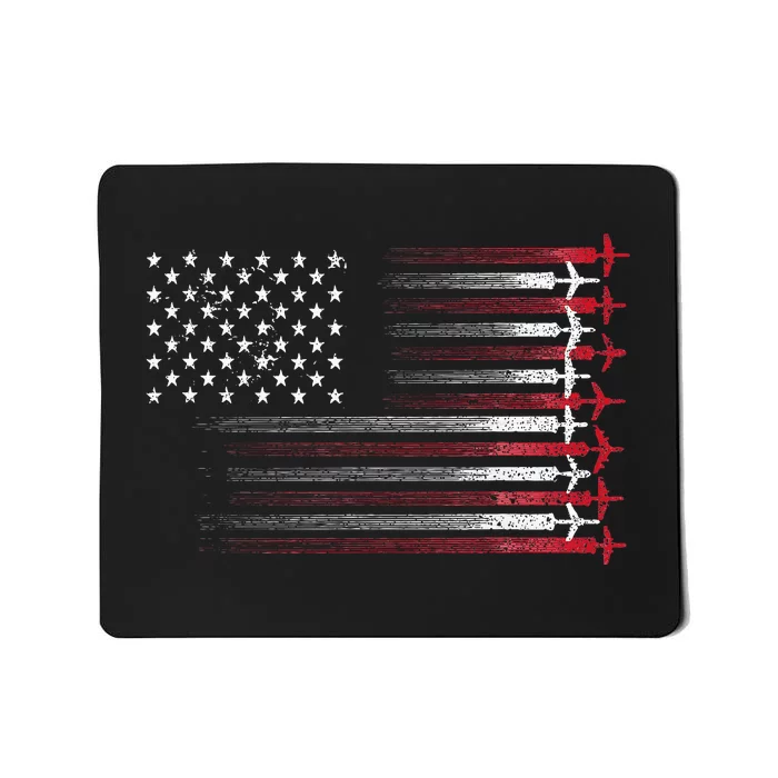 Cute Airplane Pilot Art For Women Aviation 4th Of July Mousepad