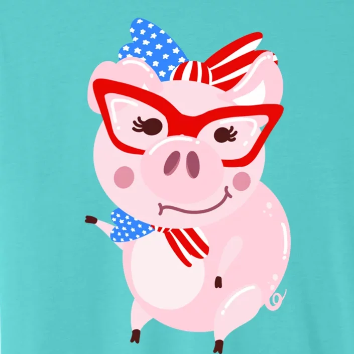 Cool American Pig Funny Pet Piggy United States Flag Gift ChromaSoft Performance T-Shirt