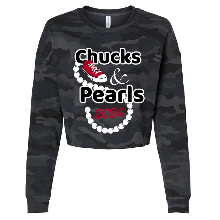 Chucks And Pearls Cute Wo 2024 Cropped Pullover Crew