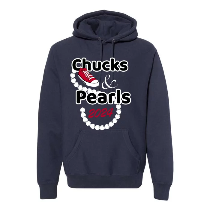 Chucks And Pearls Cute Wo 2024 Premium Hoodie