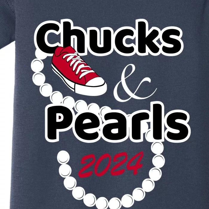 Chucks And Pearls Cute Wo 2024 Baby Bodysuit