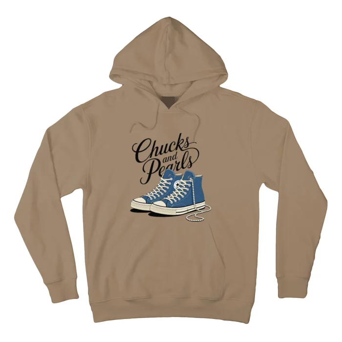 Chucks And Pearls For Ladies 2024 Gift Hoodie