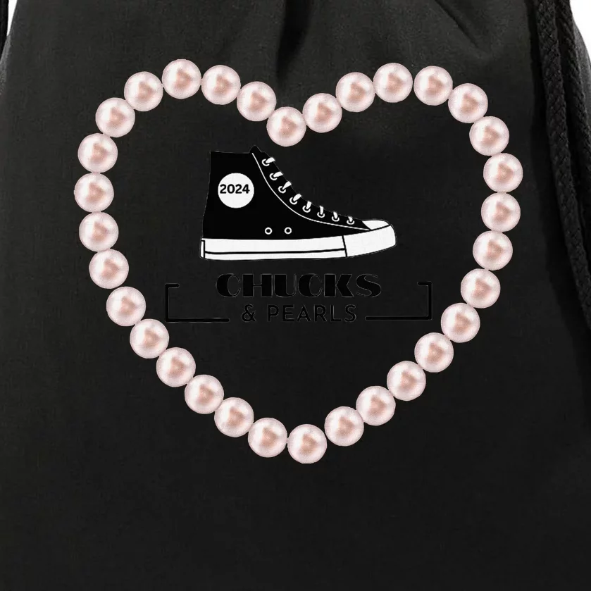 Chucks And Pearls 2024 V Neck Drawstring Bag