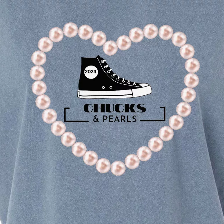 Chucks And Pearls 2024 V Neck Garment-Dyed Women's Muscle Tee