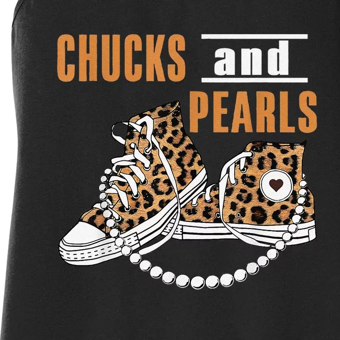 Chucks And Pearls Gift Women's Racerback Tank