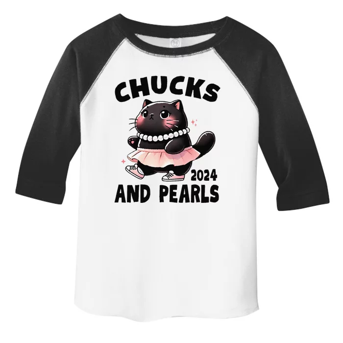 Chucks And Pearls Cute Black Cat Black History Proud Women Toddler Fine Jersey T-Shirt