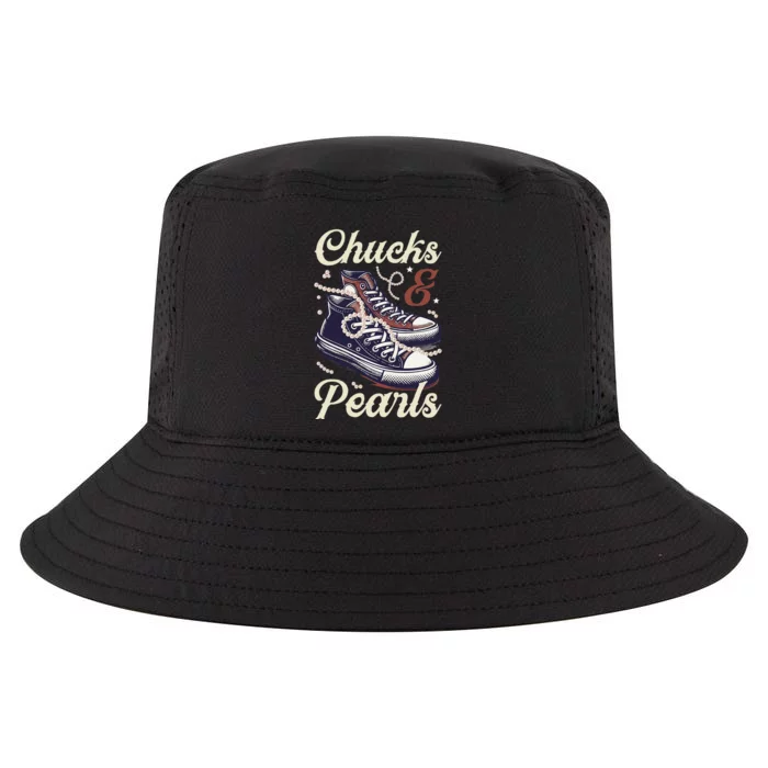 Chucks And Pearls Kamala 2024 Election Cool Comfort Performance Bucket Hat