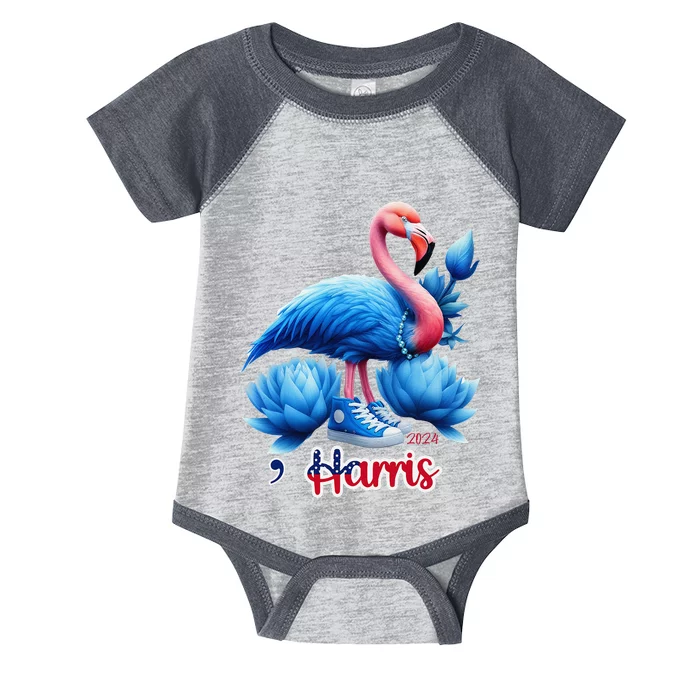 Chucks And Pearls Flamingo Harris Infant Baby Jersey Bodysuit